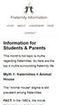 Mobile Screenshot of fraternityinfo.com