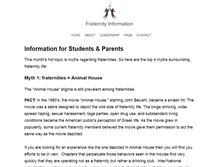 Tablet Screenshot of fraternityinfo.com